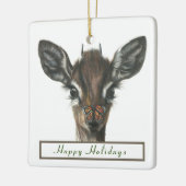 バタフライキスオーナメント セラミックオーナメント (左)