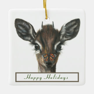 バタフライキスオーナメント セラミックオーナメント