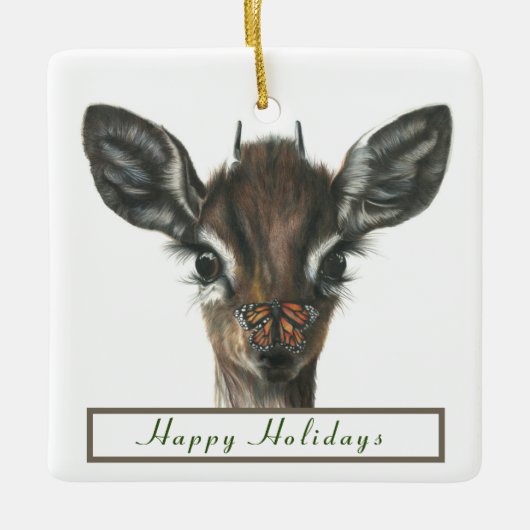 バタフライキスオーナメント セラミックオーナメント (正面)