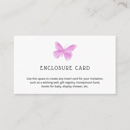 バタフライキスカスタム文字 エンクロージャーカード (正面)