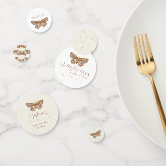 バタフライキスガールベビーシャワー コンフェッティ (グループ)