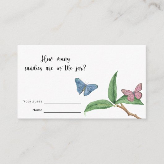 バタフライキスキャンディーの数 エンクロージャーカード (正面)