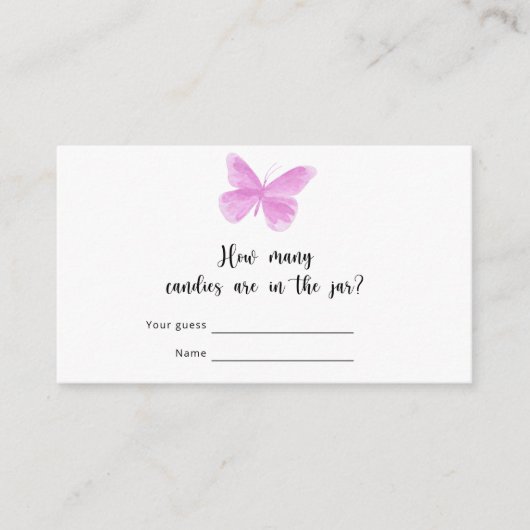 バタフライキスキャンディーの数 エンクロージャーカード (正面)