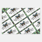 バタフライキスハッピーバースデー ラッピングペーパーシート (正面2)