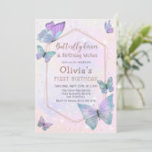 バタフライキスバタフライガールズバースデーパーティー 招待状 (スタンド正面)