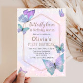 バタフライキスバタフライガールズバースデーパーティー 招待状