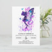 バタフライキスフェアリーテイル誕生日 招待状 (スタンド正面)