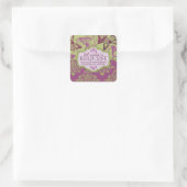 バタフライキスフリートビジネスステッカー2 スクエアシール (バッグ)