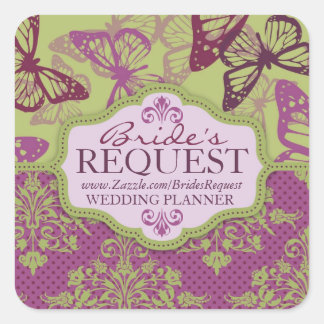 バタフライキスフリートビジネスステッカー2 スクエアシール