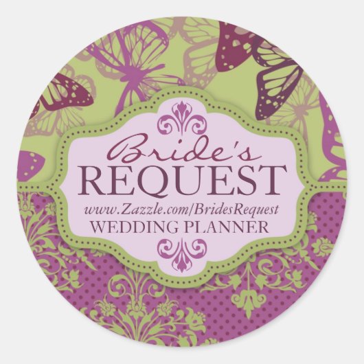 バタフライキスフリートビジネスステッカー ラウンドシール (正面)