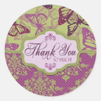 バタフライキスフリートTYステッカー ラウンドシール