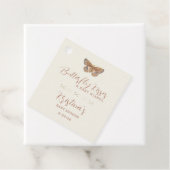 バタフライキスベビーガールシャワー フェイバータグ (インサイチュ)