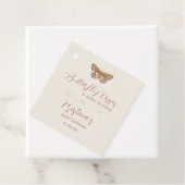 バタフライキスベビーガールシャワー フェイバータグ (インサイチュ)