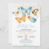 バタフライキスベビーシャワー招待状 招待状 (正面)