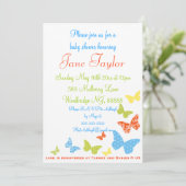 バタフライキスベビーシャワー招待状 招待状 (スタンド正面)