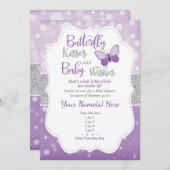 バタフライキスベビーシャワー招待状 招待状 (正面/裏面)