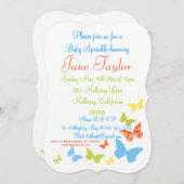 バタフライキスベビー散布 招待状 (正面/裏面)