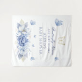 バタフライキスボーイベビーシャワー タペストリー (正面(横))