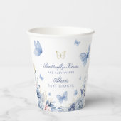 バタフライキスボーイベビーシャワー 紙コップ (裏面)