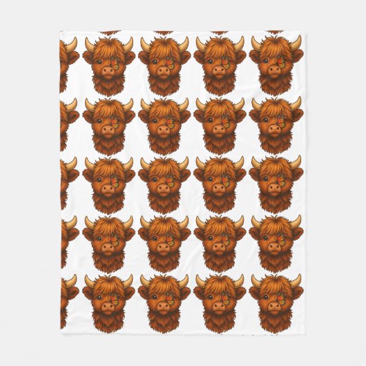 バタフライキスモー&ハグ – フリースミディアムブランケ フリースブランケット (正面)