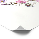 バタフライキスワイルドパープルベビーウェルカムポスター ポスター (角)