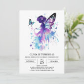 バタフライキス妖精誕生日 招待状 (スタンド正面)