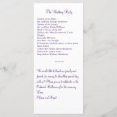 バタフライキス結婚式 プログラム（オレンジと紫） プログラム (裏面)