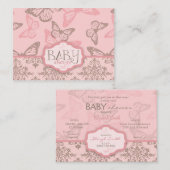 バタフライキス花びらリマインダーノーテカード エンクロージャーカード (正面/裏面)