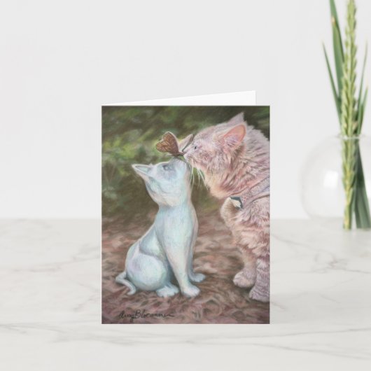 バタフライキス4"x5.6"折り畳みノテカード サンキューカード (正面)