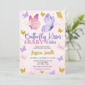 バタフライキス & ベイビーウィッシュ ウォーターカラー 招待状 (スタンド正面)