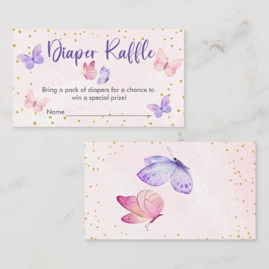 バタフライキス&ベビーウィズオムツラッフル エンクロージャーカード (正面/裏面)