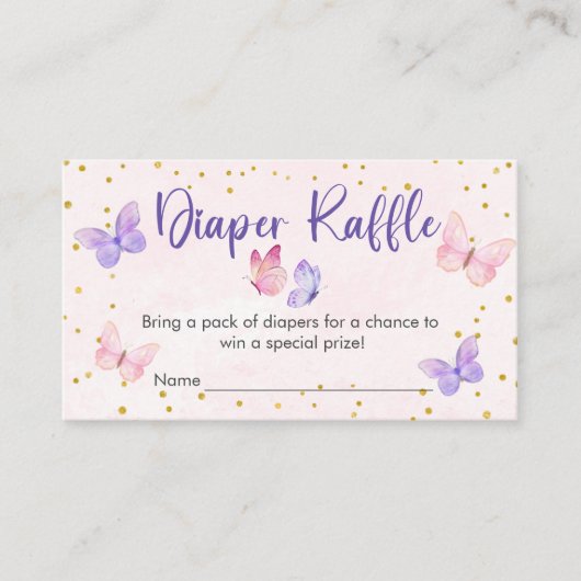 バタフライキス&ベビーウィズオムツラッフル エンクロージャーカード (正面)