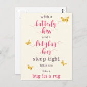 バタフライキス&ラディバグハグ子供の詩 ポストカード (正面/裏面)