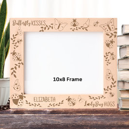 バタフライキス、ラディバグパーソナライズされたハグ10x8 レーザー彫刻フレーム