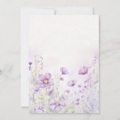 バタフライキッス パープルワイルドフラワー 1歳誕生日 招待状 (裏面)