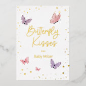 バタフライキッス 感謝 箔招待状 (正面)