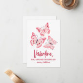 バタフライキッズバレンタインデー ノートカード (正面/裏面インサイチュ)