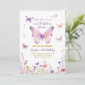 バタフライキッセスガーデンバースデー招待状 招待状 (スタンド正面)