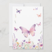 バタフライキッセスガーデンバースデー招待状 招待状 (裏面)