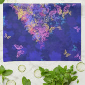 バタフライキッチンタオルハート キッチンタオル (折り畳み)