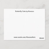 バタフライキャッツポストカード ポストカード (裏面)