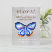 バタフライキャンバスフォト招待状 招待状 (スタンド正面)