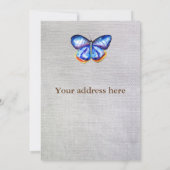 バタフライキャンバスフォト招待状 招待状 (裏面)