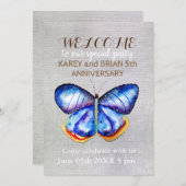 バタフライキャンバスフォト招待状 招待状 (正面/裏面)