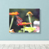 バタフライキャンバスプリント キャンバスプリント (インサイチュ (ウッドフロア))