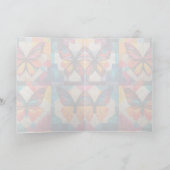 バタフライキルトパターン グリーティング/メモカード カード (内部)