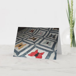 バタフライキルト誕生日カード カード