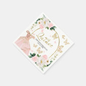 バタフライキンセアニェラナプキンスフローラドレス スタンダードカクテルナプキン (角)