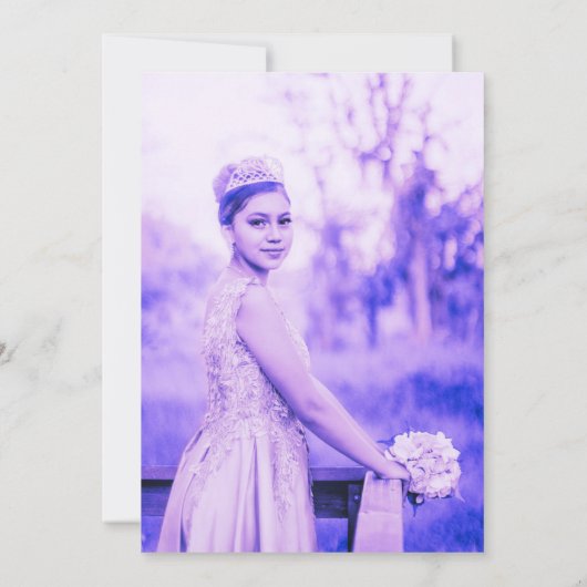 バタフライキンセアニラ誕生日招待状 招待状 (裏面)