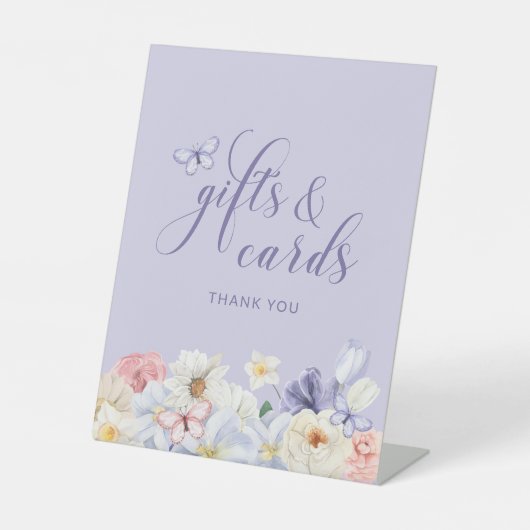 バタフライギフトブライダル標識 台座サイン (正面)